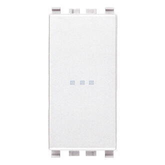 Кнопка 1P осевая NO 10A , белая