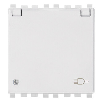 Розетка 2p+t 16a германия с крышкой, белая