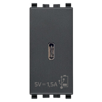 З/у  USB C 5V 1,5A, 1М, серое
