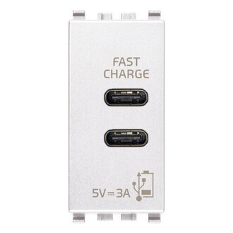 З/у USB C+C 5V 3A, на 1 м, белое