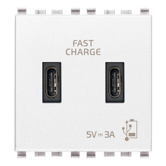 З/у USB C+C 5V 3A, 2 М, белое