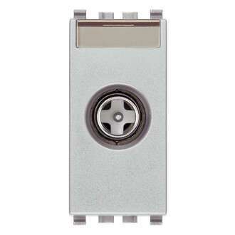 Розетка tv концевая 1db 'папа', серебро матовое