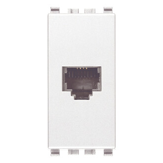 Розетка RJ11 6/4 для штекера, белая
