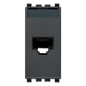 Розетка RJ45 NETSAFE CAT6A FTP, серая