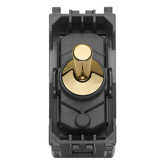 Кнопка-тумблер 1P NO 10A  золото