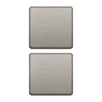 Две плоск. клавиши без символов, никель матовый