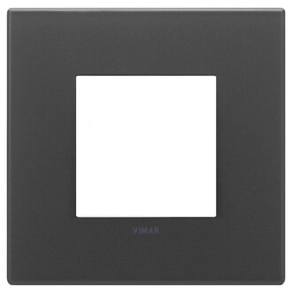 Накладка на 2 модуля, черная матовая