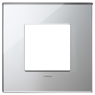 Накладка на 2 модуля, ледяное серебро