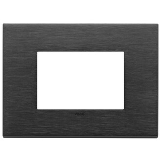 Накладка на 3 модуля, черная сатинированая