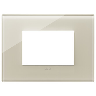 Накладка на 3 модуля, белая конопля