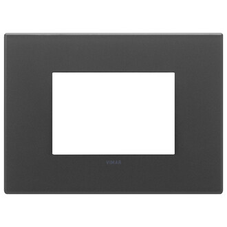 Накладка на 3 модуля, черная матовая