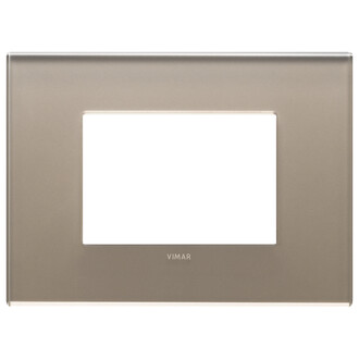 Накладка на 3 модуля, коричневый опал