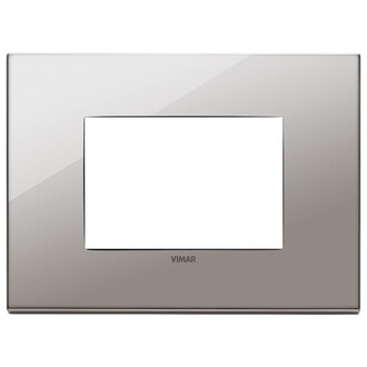 Накладка на 3 модуля, черный хром