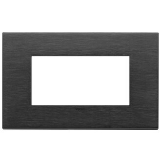 Накладка на 4 модуля, черная сатинированая