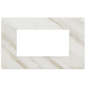 Накладка на 4 модуля, белая Калькутта