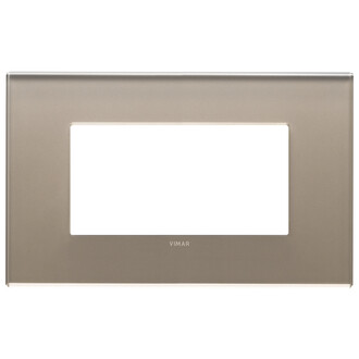 Накладка на 4 модуля, коричневый опал