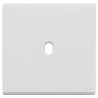 Накл. плоск., 2 модуля на 1 кнопку, металл белый матовый