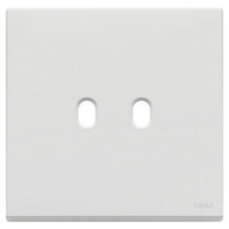 Накл. плоск., 2 модуля на 2 кнопки, белая матовая