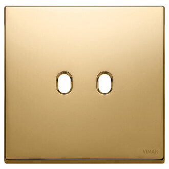 Накл. плоск., 2 модуля на 2 кнопки, золото