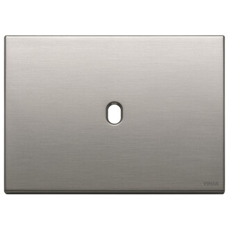 Накл. плоск., 3 модуля на 1 кнопка, никель матовый