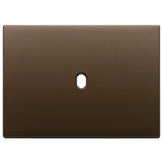 Накл. плоск., 3 модуля на 1 кнопку, брошированная темная бронза