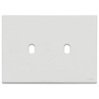 Накл. плоск., 3 модуля на 2 кнопки, белая матовая