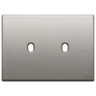 Накл. плоск., 3 модуля на 2 кнопки, никель матовый