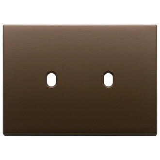 Накл. плоск., 3 модуля на 2 кнопки, брошир. темная бронза
