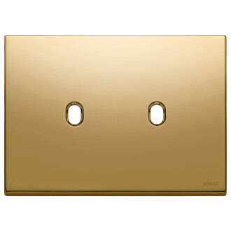 Накл. плоск., 3 модуля на 2 кнопки, золото