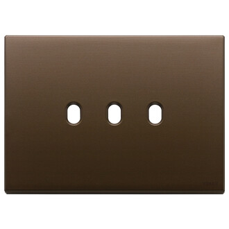Накл. плоск., 3 модуля на 3 кнопки, брошир. темная бронза