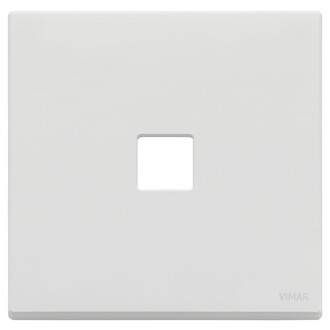 Накл. плоск., 2 модуля на 1 кнопку, белая матовая