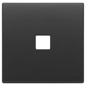 Накл. плоск., 2 модуля на 1 кнопку, антрацит
