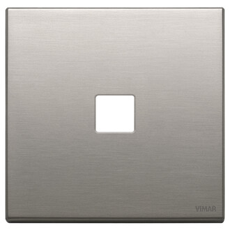 Накл. плоск., 2 модуля на 1 кнопку, никель матовый