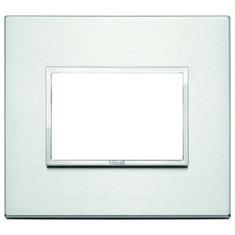 Накладка eikon evo на 3 модуля, бриллиант. алюминий