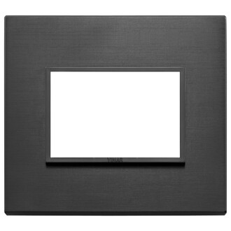 Накладка eikon evo на 3 модуля, черный алюминий