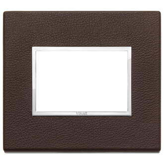 Накладка eikon evo на 3 модуля, натуральная кожа табак