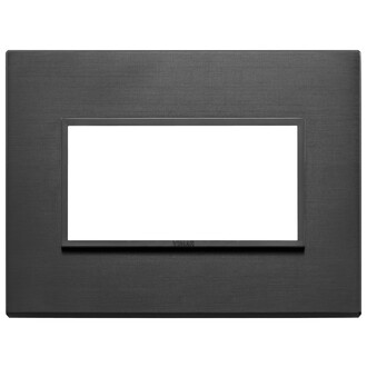 Накладка eikon evo на 4 модуля, черный алюминий