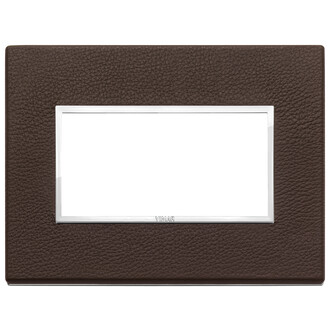 Накладка eikon evo на 4 модуля, натуральная кожа табак