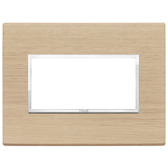 Накладка eikon evo на 4 модуля, белый дуб