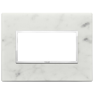 Накладка eikon evo на 4 модуля, белый каррара