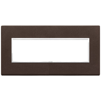 Накладка eikon evo на 7 модулей, натуральная кожа табак