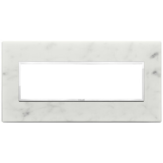 Накладка eikon evo на 7 модулей, белый каррара