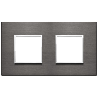 Накладка на 4 модуля (2+2) расст 71мм, серая лава