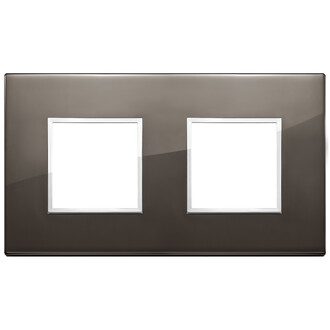 Накладка на 4 модуля (2+2) расст 71мм, черный сапфир