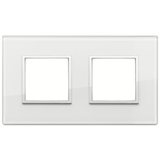 Накладка на 4 модуля (2+2) расст 71мм, белый бриллиант