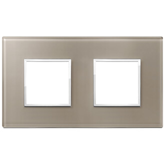 Накладка на 4 модуля (2+2) расст 71мм, коричн.опал