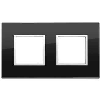 Накладка на 4 модуля (2+2) расст 71мм, черный бриллиант