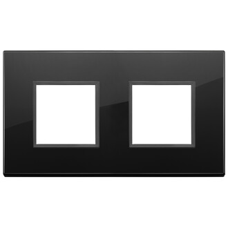 Накладка на 4 модуля (2+2) расст 71мм, полностью черный бриллиант