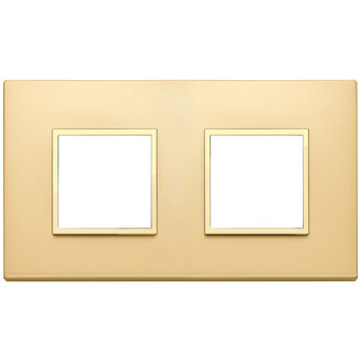 Накладка на 4 модуля (2+2) расст 71мм, сатинированное золото