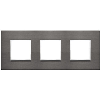 Накладка на 6 модулей (2+2+2) расст 71мм, серая лава